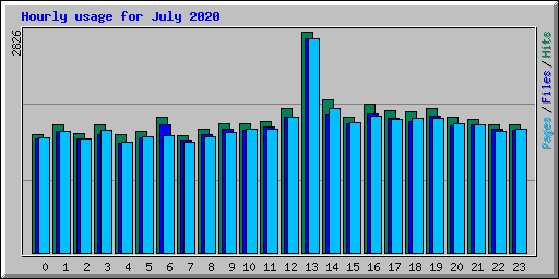 Hourly usage for July 2020