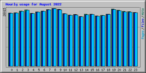 Hourly usage for August 2022