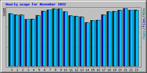 Hourly usage for November 2022