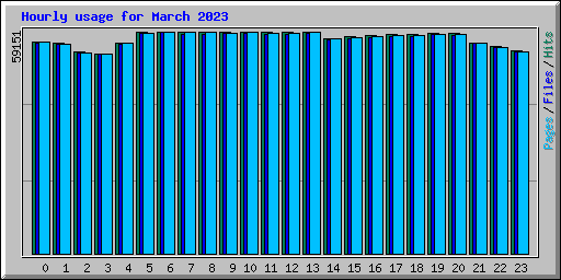 Hourly usage for March 2023