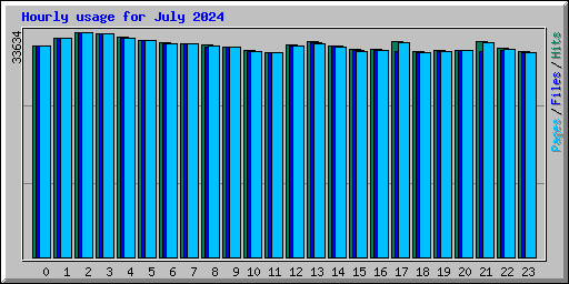 Hourly usage for July 2024